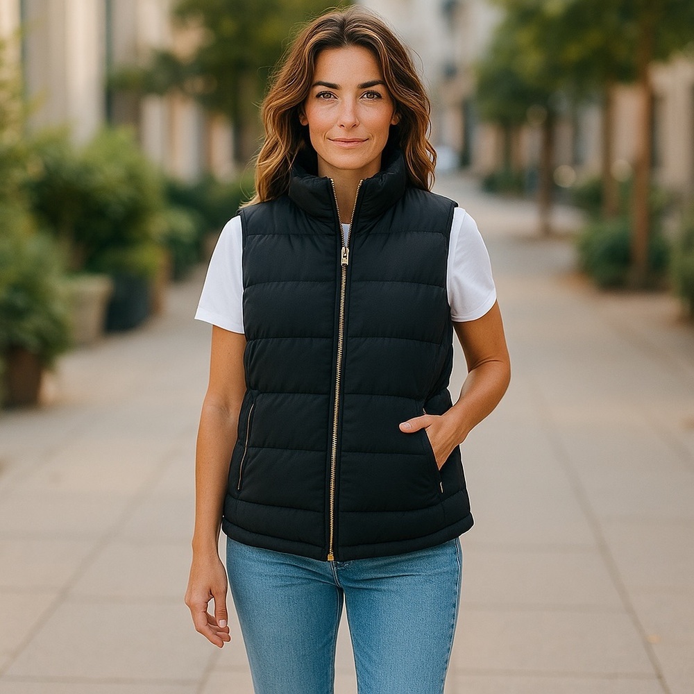 Talbots Down Filled Quilted Puffer Vest size S